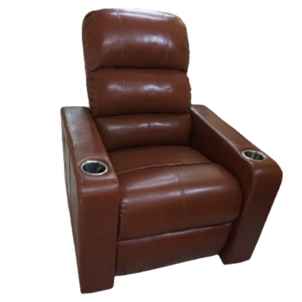 Single seat home theatre recliner (Crater Brown)