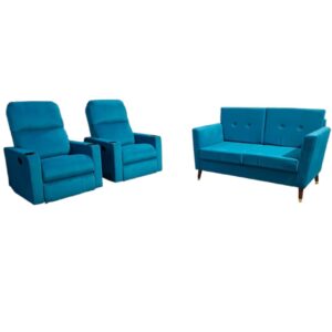 Single and Double seat home theatre recliner (Water Blue)