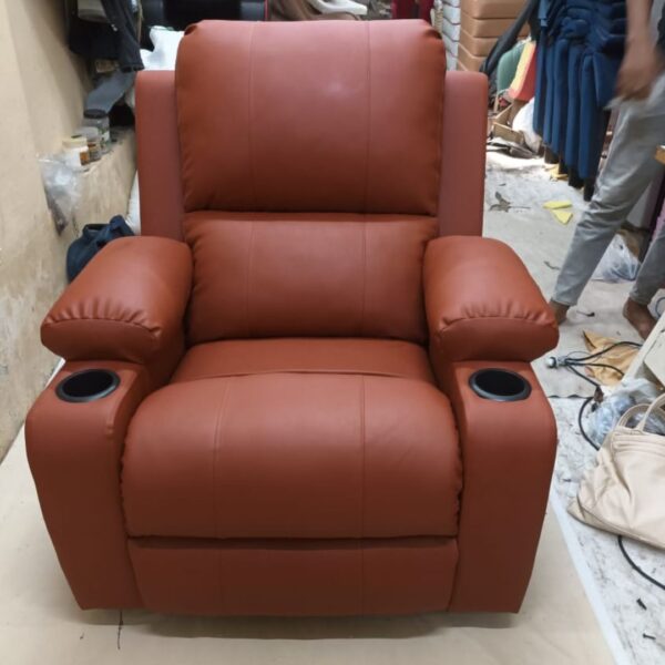 Single seat home theatre recliner (Pale Grey)